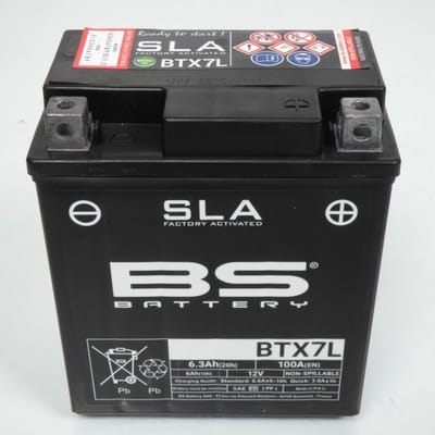 batterijen sla bs-accu voor scooter piaggio 50 vespa primavera 4t 3v euro4 2017 tot 2020 ytx7l / 12v 6,3ah nieuw