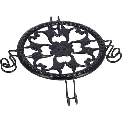 Support de pot de fleurs noir élégant léger stable en fer forgé rehausseur pour plantes pour salon balcon bureau black