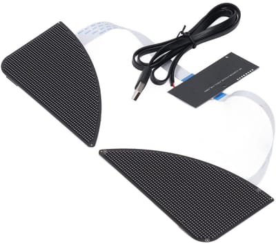 Dailygoods - LED-bord - Programmeerbare Ogen - Aangepaste Animatie - 13,5 x 7,5 cm - Rugzak Display - Geschikt voor Auto en Motor - Uniek Ontwerp