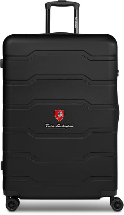 Tonino Lamborghini Bologna 4 wielen Trolley L 77 cm - Harde bagage - Combinatieslot - black