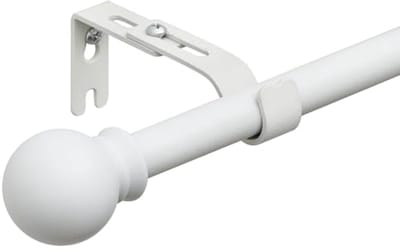 Dailygoods - Gordijnstangen voor Oogjesgordijnen - Uitschuifbare Gordijnstang Wit 76-188cm