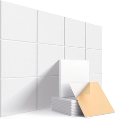Zelfklevende akoestische panelen - geluidsabsorberende wanddecoratie - hoge dichtheid - akoestische behandeling - afgeschuinde rand - 30x30x09 cm