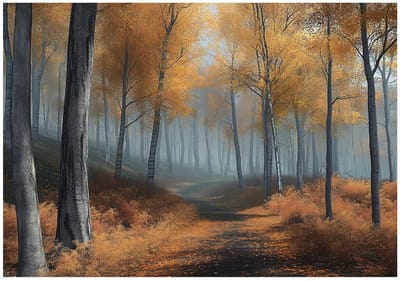 WALLARENA - Fotobehang - 150x105 cm - 3D bosbomen natuur slaapkamer woonkamer vliesbehang