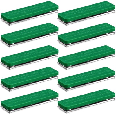 Dailygoods- Naambordjes 10 Stuks - Magnetische Badge - Groene Naambordjes - Geschikt voor Badgehouders - Duurzaam PVC/Roestvrij Staal - Eenvoudig te Gebruiken