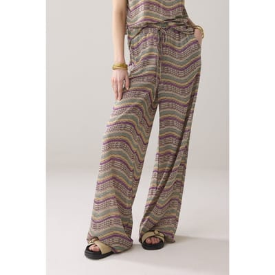 Summum Woman Wide Leg Pant Multicolour Sparkly Wave Größe: XS | Ausgestellte Hosen Outlet | Damen