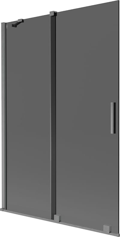 Mexen Velar 2-delige verschuifbare badwand 120 x 150 , grafiet, geborsteld gun gray - 896-120-000-41-66