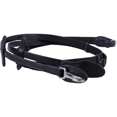 Qhp Teugels Webband Met Clip Zwart - pony