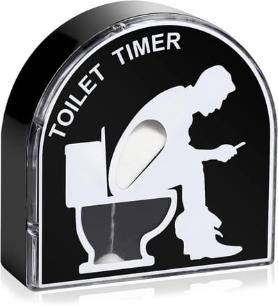 Toilet Timer 5 minuten Zandloper Grappige Vorm voor Tandenpoetsen en Spelletjes PVC Zandloper Timer Creatieve Huisdecoratie