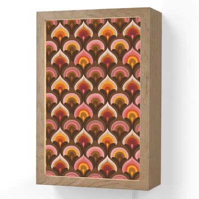 Wandlamp 20x30 cm - Oplaadbaar - Patroon - Retro - Kleurrijk - Wandlampen binnen woonkamer - Slaapkamer lamp met kabel - Decoratieve nachtlamp - Vloerlamp snoer