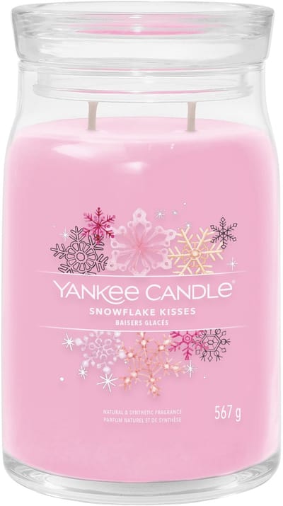 Yankee Candle - Snowflake Kisses Large Jar Geurkaars - 90 branduren - twee lonten