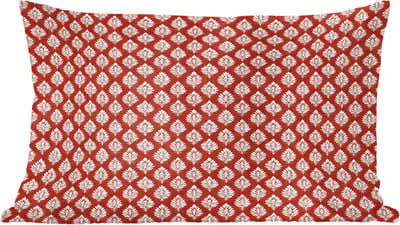 Sierkussens - Kussentjes Woonkamer - 60x40 cm - Chic - Patroon - Rood - Wit