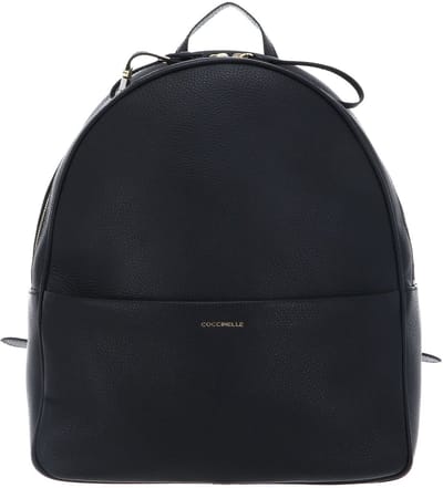 COCCINELLE Leren rugzak Nory Backpack Grained Leather Noir zwart