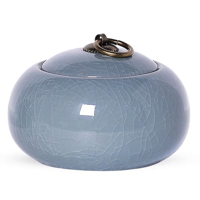 Elegante As Urn - 320 ML - Urn - Mini Crematie Urn - As Urn - Voor Huisdieren, Honden, Katten of Menselijk As - Crematie As - Mini Urn - HEMELBLAUW