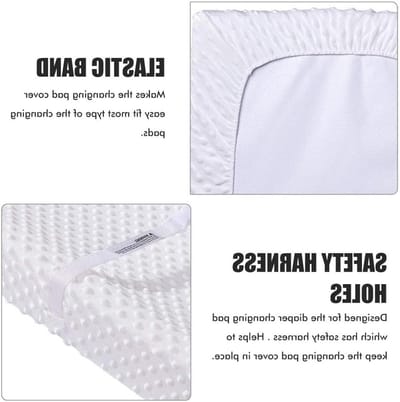 Veranderbare Waterdichte Aankleedmat Covers - Ademend Aankleedkussen voor Baby's, Geschikt voor Verschoontafels (Grijs + Blauw)