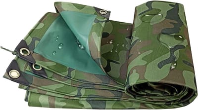 Camouflage Dekzeil - Waterdicht Tarp - Buiten Beschermen - Verdikt Slijtvast Doek - 1.5x2 Meter - Groen