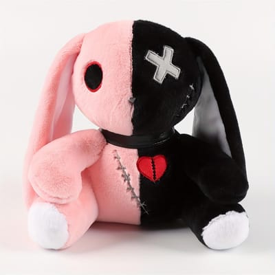 25cm Halloween Knuffeldier Kleurmozaïek Reborn Konijn Cartoon Zacht Model Voor Jongens En Meisjes Kerstcadeaus 25cm