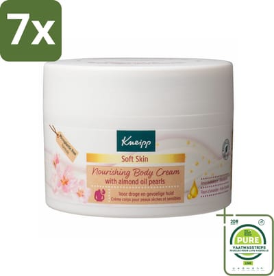 7 x Kneipp - Body crème - Soft Skin - Amandelbloesem - 200 ml - Grootverpakking - Lichaamscrème - Verzorging - Hydraterende Crème - Zachte Huid - Anti-veroudering