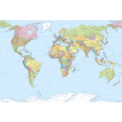 Komar Fotobehang World Map XXL 368x248 cm XXL4-038