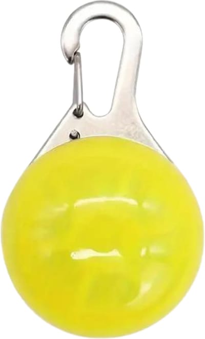 Bovista Lichtgevende Halsband - Verlichte Halsband - Lichtgevend - Hond - Kat - Lampje - Hondenhalsband Led - Oplaadbaar - Balletje - Geel