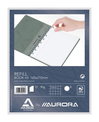 Adoc Navulling A5 Geruit 72 vel 90 grams