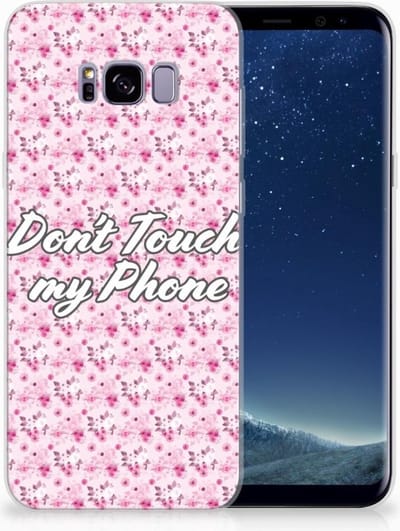 Samsung Galaxy S8 Plus Silicone-hoesje Flowers Pink DTMP