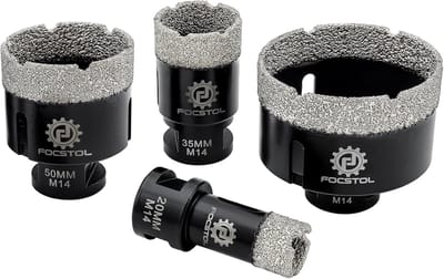 Diamant Tegelboor Set 4-Delig (20/35/50/68 mm) voor Tegels, Porselein en Marmer