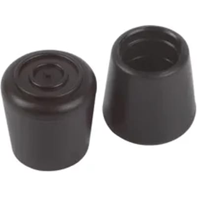 Fix-o-moll Stoelpootdop - Antislip - Rond Rubber Zwart - Diam. 12mm - 4 Stuks