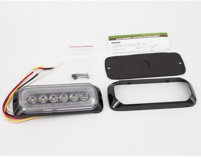 Flitser - Ledson - Halo - 5.1 - 13cm - Helder - Positielicht Amber - 14 flitspatronen - Amber - R65 - 12V-24V