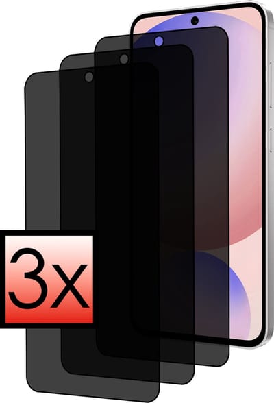 Screenprotector - 3 Stuks - Geschikt voor Samsung Galaxy S24 FE - Privacy Filter - Beschermglas - Gehard Glas - Tempered Glass - Screen Protector - Anti Spy - Full Display Cover