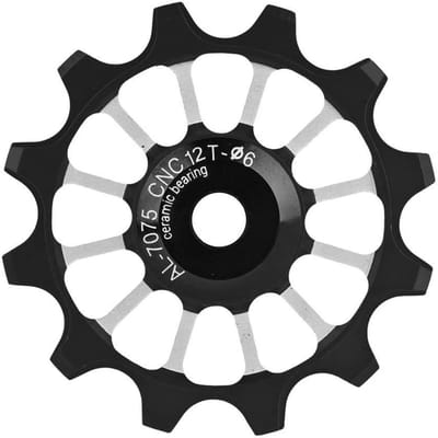 Lichtgewicht aluminium achterwiel met keramische lagers - compatibel met 7/8/9/10-snelheidsfietsen, 5 cm diameter, 12 tanden
