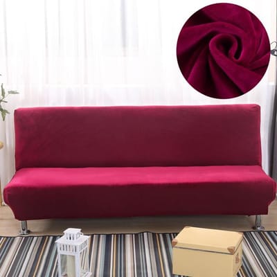 Winter Pluche Bankbedovertrek Velvet Dik Allesomvattend Hoeslaken Futon Bank Zonder Armleuning Bankovertrek Capa De Sofa L (185-210cm)