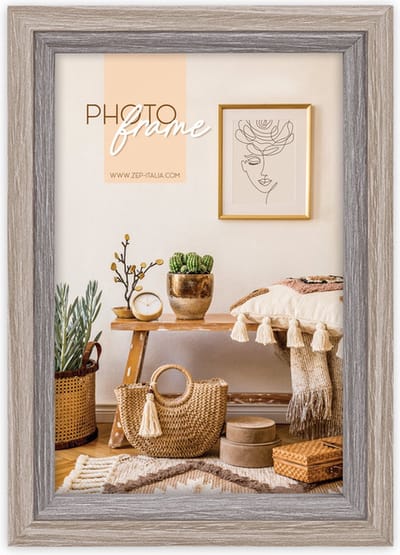 ZEP - Houten Fotolijst Zara A in bruin / grijs voor foto 10x15 cm - VZ646A