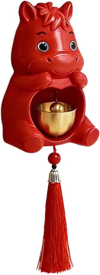 Winkeliers Deurbel - Paardenbel - Bezoekers Melder - Magnetische Bevestiging - 10.5 cm - Rood