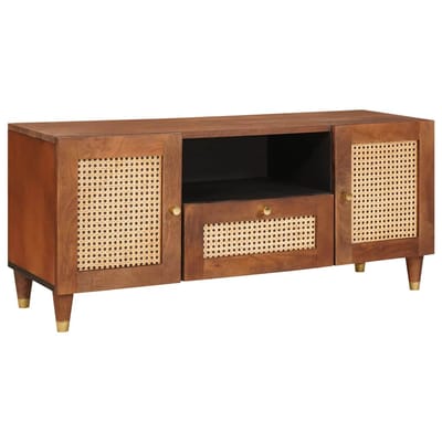 vidaXL - TV - Kast - Bruin - 105 - x - 33,5 - x - 46 - cm - Massief - Mango - Hout