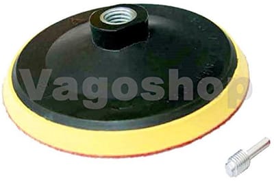 Set van 2 Steunschijven 125mm Klittenband met M14 Draad voor Polijstmachines