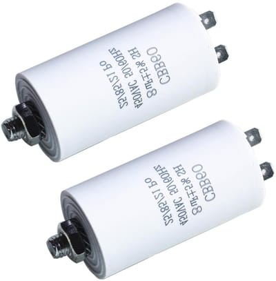 2 Stuks 8µF 450V Motor Capacitor CBB60 voor Start van Elektrische Motoren en Apparaten