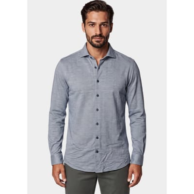 R2 Amsterdam Overhemd heren knitted polyester sorona shir 134.wsp.013/014