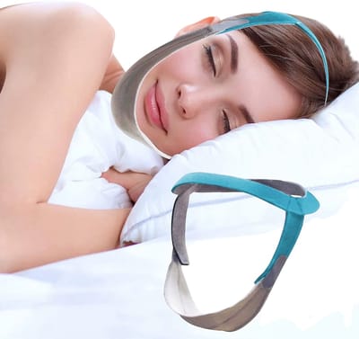 Anti-Snurk Kinband voor CPAP Gebruikers – Snurkband & Mondsluiting – Verstelbare Anti Snurken Oplossing – Comfortabel voor Mannen en Vrouwen - Betere Slaap & Ademhaling - Blauw