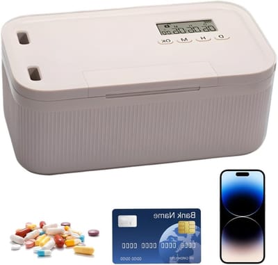 Opbergdoos met timer - praktische vergrendelingsdoos - veilige kluis voor snacks en telefoon - sleutelsluiting met 2 werkmodi - 23,9 x 13,1 x 9,6 cm
