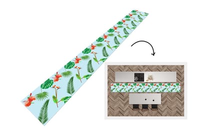 Keukenloper - Keukenmat - Patronen - Planten - Jungle - Bloemen - 400x50 cm - Keuken vloerkleed