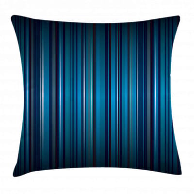 ABAKUHAUS Havenstrepen Kussenhoes – 40x40 cm – dubbelzijdig bedrukt – rits – marineblauw-teal