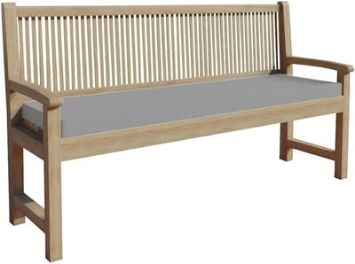 Bankkussen - Zitkussen Rugkussen - Buiten Ontspannen - Bevestigingslussen - 140x40cm - Zilver