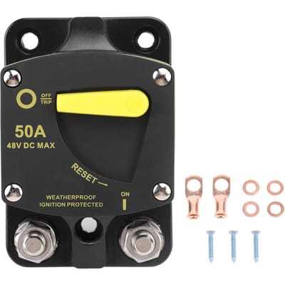Automatische Stroomonderbreker 12V tot 48V DC Handmatige Reset Automatische Stroomonderbreker voor RV Marine Boten