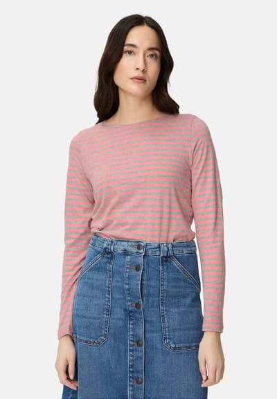 camel active Long-sleeved T-shirt gemaakt van puur katoen - Maat womenswear-XXS - Pink