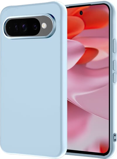 Hoesje - Geschikt voor Google Pixel 10 Pro - Sterk & Shockproof - Hoes Cover - Siliconen Case - Lichtblauw