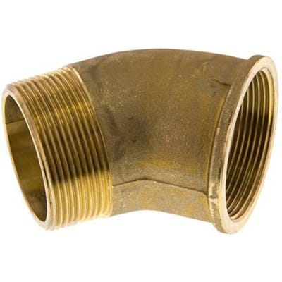 Rp 2'' x R 2'' F/M Messing L-Fitting 45graden 16 Bar - FL2E-FM-B-200R-45