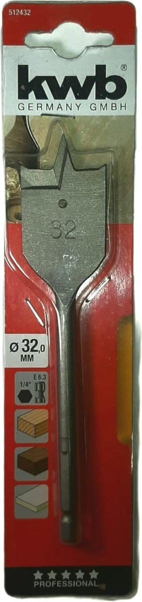 KWB - Speedboor - Lepelboor - met voorsnij punten - 32mm Profi