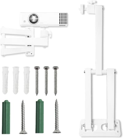 Beamerhouder Wand - Projectorstandaard Beugel - Flexibele Plaatsing - 360 Graden Draaibaar - 40cm Scharnierarm - Zwart