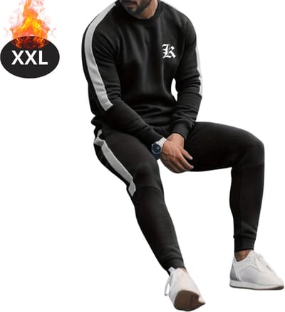 Nivard Joggingpak - Huispak - Volwassenen - Trainingspak - Comfortabel - Joggingsbroek - Tracksuit - Heren - Casual - Zwart - XXL