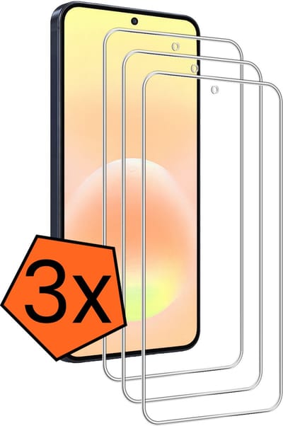 Screenprotector - 3 Stuks - Geschikt voor Samsung Galaxy A57 - Extra Sterk - Gehard Glas - Beschermglas - Tempered Glass - Screen Protector